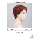 Load image into Gallery viewer, Yoko wig by Ellen Wille in Cherry Red-R-Red violet and dark auburn blend with shaded roots
