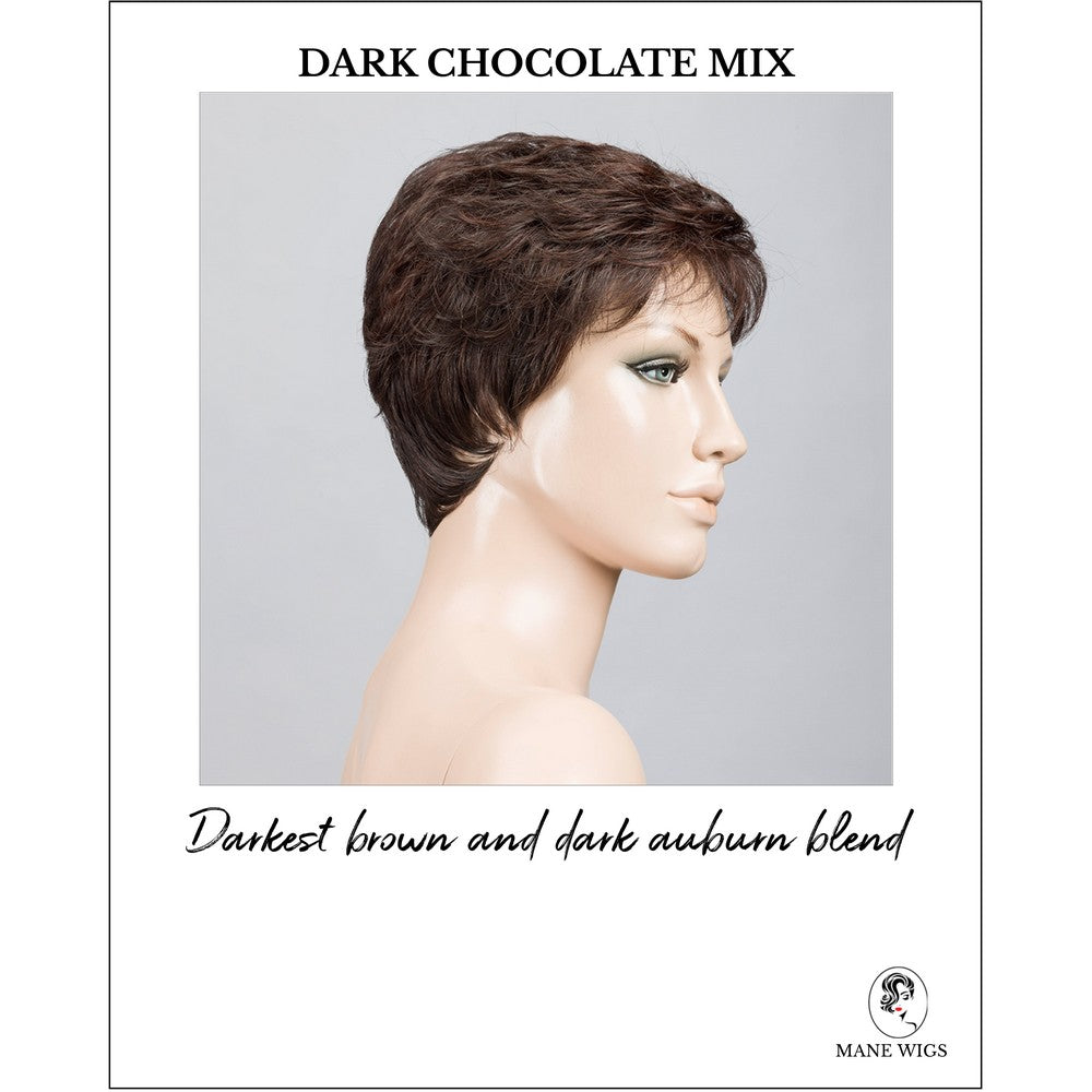 Yoko wig by Ellen Wille in Dark Chocolate Mix-Darkest brown and dark auburn blend