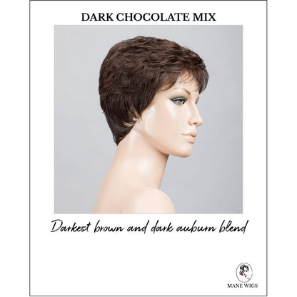 Yoko wig by Ellen Wille in Dark Chocolate Mix-Darkest brown and dark auburn blend
