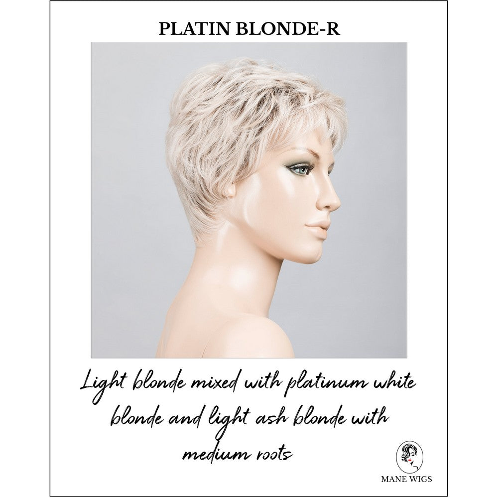 Yoko wig by Ellen Wille in Platin Blonde-R-Light blonde mixed with platinum white blonde and light ash blonde with medium roots