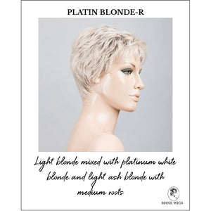 Yoko wig by Ellen Wille in Platin Blonde-R-Light blonde mixed with platinum white blonde and light ash blonde with medium roots