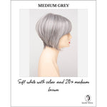Load image into Gallery viewer, Yuri By Envy in Medium Grey-Soft white with silver and 20% medium brown
