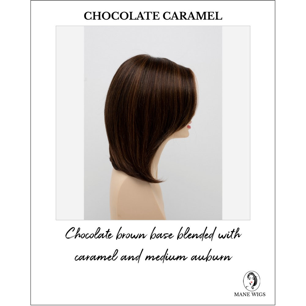 Zoey By Envy in Chocolate Caramel-Chocolate brown base blended with caramel and medium auburn