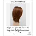 Load image into Gallery viewer, Zoey By Envy in Creamed Coffee-R-Copper and light warm brown with honey blonde highlights and medium brown roots
