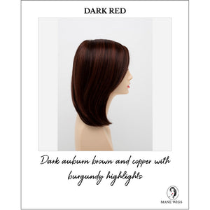 Zoey By Envy in Dark Red-Dark auburn brown and copper with burgundy highlights