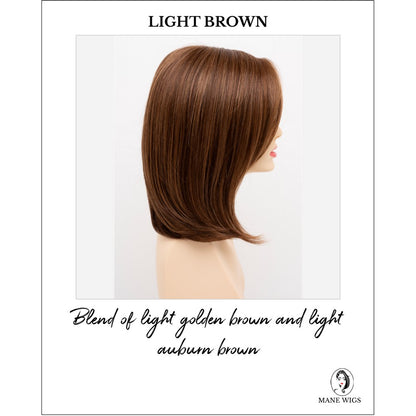 Zoey By Envy in Light Brown-Blend of light golden brown and light auburn brown